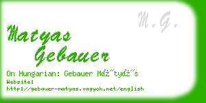 matyas gebauer business card